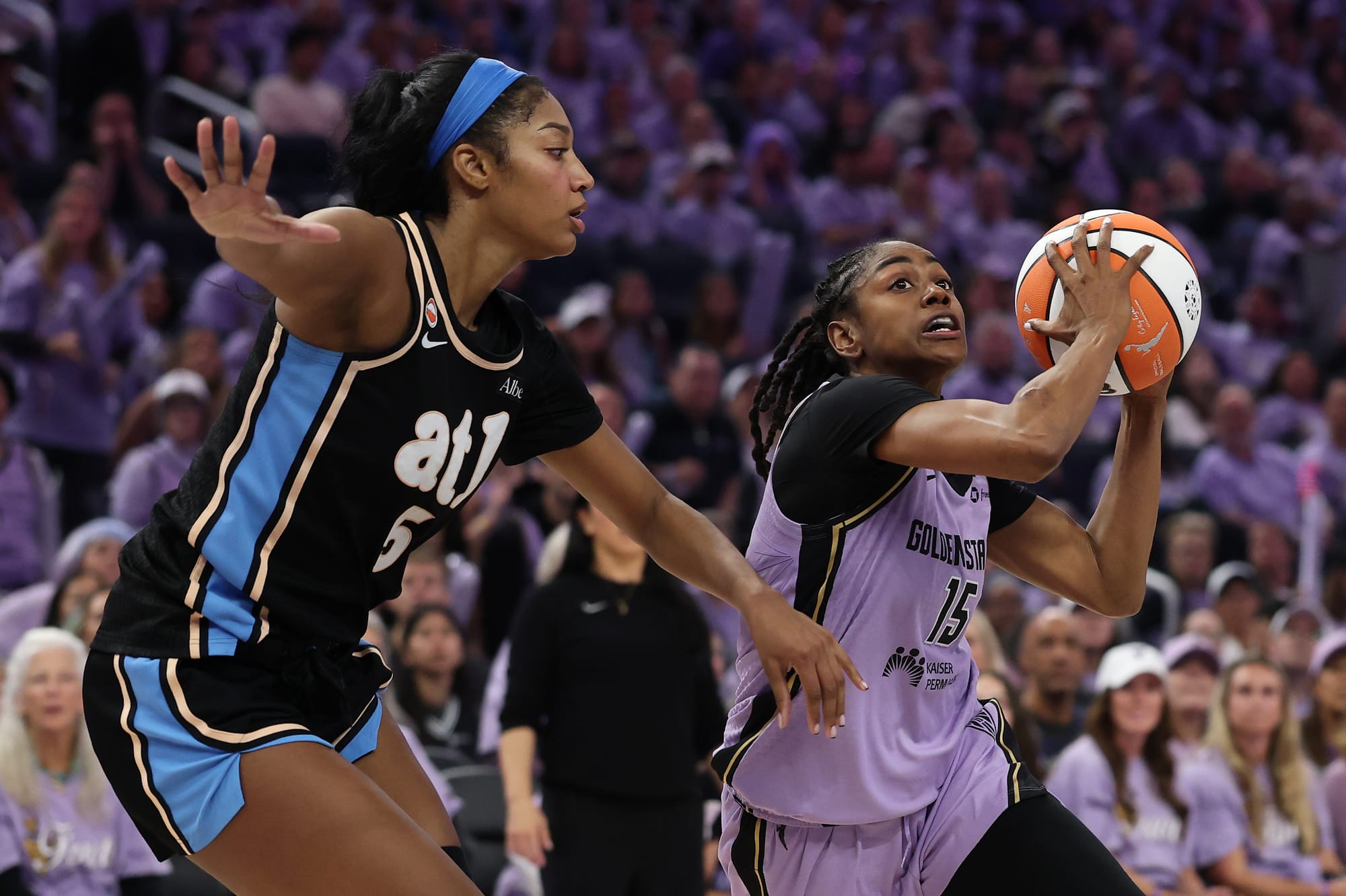 Fans gather at Chase Center for the WNBA Finals Game 7.