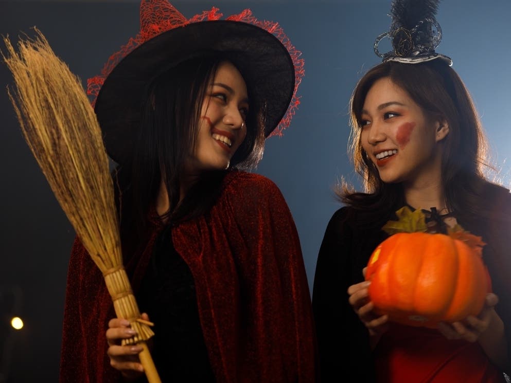 Families celebrating Halloween in Danville